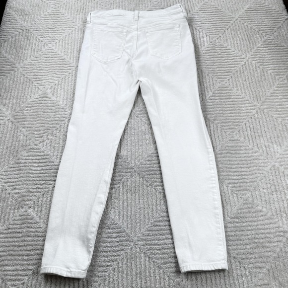 Banana Republic Skinny Fit Jeans Womens 30/10 Tall White Stretch Denim Preppy - Picture 2 of 13